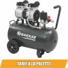 DRAKKAR csendes olajmentes kompresszor, 50 l, 8 bar, 2 LE, 230 V (11213)