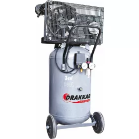   DRAKKAR szíjhajtású kompresszor, 100 l, 9 bar, 3 LE, 230 V, álló tartállyal (11215)