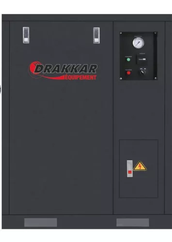 DRAKKAR csendes telepített szíjhajtású kompresszor, 500 l, 400 V, álló tartállyal (11240)