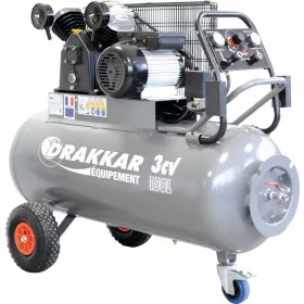   DRAKKAR szíjhajtású kompresszor, 150 l, 9 bar, 3 LE, 400 V (11272)