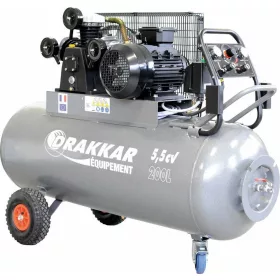   DRAKKAR szíjhajtású kompresszor, 200 l, 9 bar, 5,5 LE, 400 V (11276)