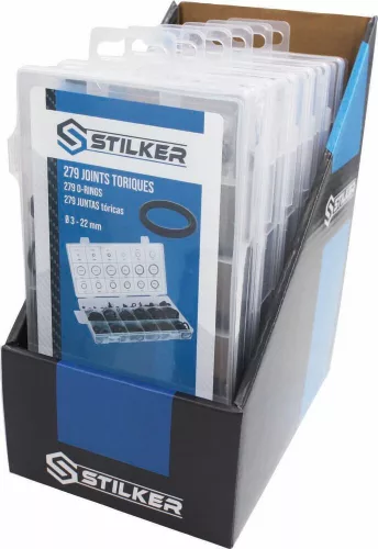STILKER metrikus O-gyűrű-készlet, 3–22 mm, 279 db (12900)