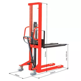 DRAKKAR kézi hidraulikus magasemelő, 500 kg, 1,6 m (13122)