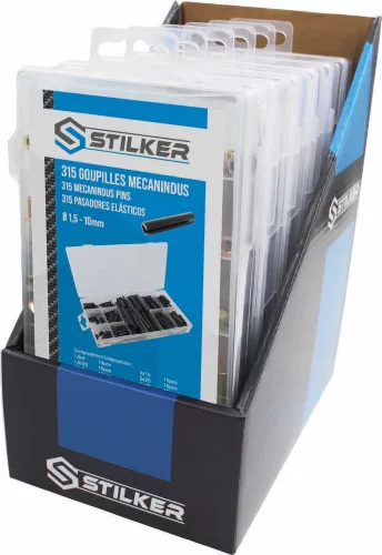 STILKER hasított rugós csapszegkészlet, 1,5–10 mm, 315 db (14091)