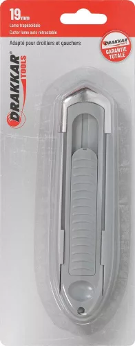 DRAKKAR biztonsági tapétavágó automatikusan visszahúzódó trapézpengével, 19 mm (14344)