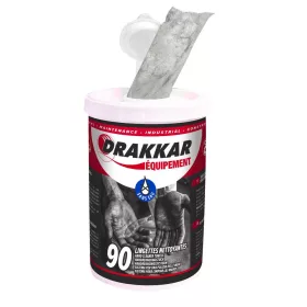   DRAKKAR kéztisztító törlőkendő adagolódobozban, 310 × 270 mm, 90 db (14355)