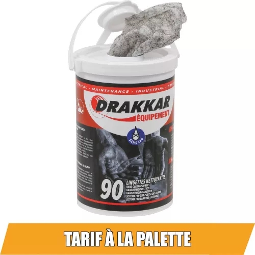 DRAKKAR kéztisztító törlőkendő adagolódobozban, 310 × 270 mm, 90 db (14355)