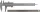 DRAKKAR tolómérő mélységmérővel és vonalzóval, 150 mm, 0,05 mm (14401)