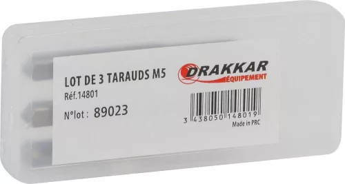 DRAKKAR háromlépcsős kézi menetfúrókészlet, M3–M20, 3 db (14801)