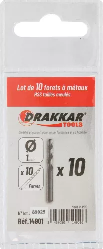 DRAKKAR köszörült HSS fémfúró (14901)