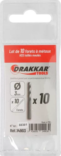 DRAKKAR köszörült HSS fémfúró (14903)
