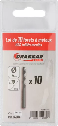 DRAKKAR köszörült HSS fémfúró (14904)