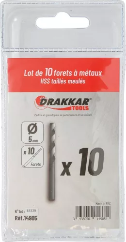 DRAKKAR köszörült HSS fémfúró (14905)