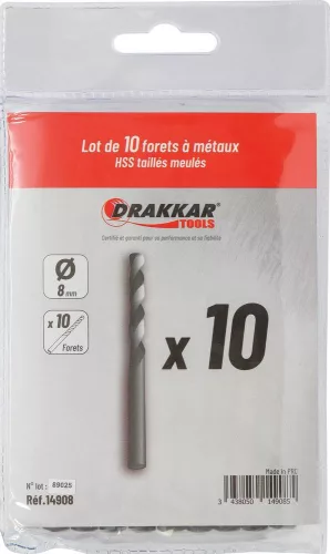 DRAKKAR köszörült HSS fémfúró (14908)