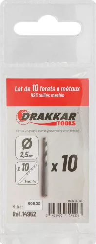 DRAKKAR köszörült HSS fémfúró (14952)