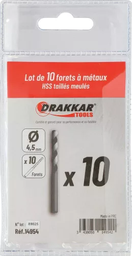 DRAKKAR köszörült HSS fémfúró (14954)