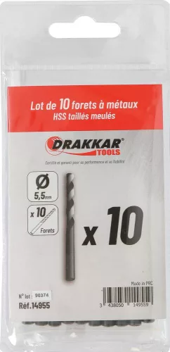 DRAKKAR köszörült HSS fémfúró (14955)