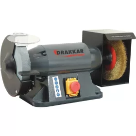   DRAKKAR asztali köszörű köszörűkoronggal és kefével, Ø200 mm, 230 V, 900 W (15527)