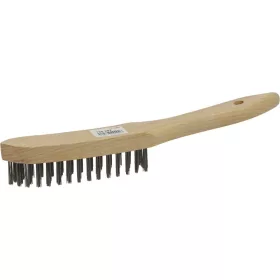   STILKER 4 soros acéldrót kefe hajlított fa nyéllel, 290 mm (15871)