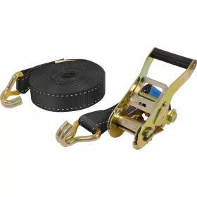   DRAKKAR kétrészes racsnis rakományrögzítő heveder hegesztett kampóval, 35 mm, 7 m, 3 t* (18384)