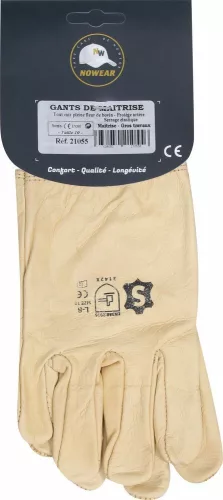 DRAKKAR teljes színmarhabőr szerelőkesztyű csuklóvédővel (21055)