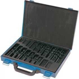   STILKER hengerelt HSS fémfúrókészlet fémkofferben, 1–10 mm, 170 db (22237)