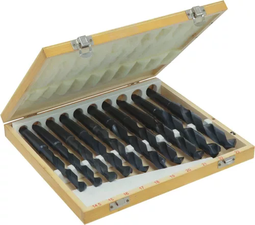 DRAKKAR köszörült MK2 kúpos fúrószárkészlet fadobozban, 14,5–23 mm, 10 db (22290)
