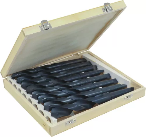 DRAKKAR köszörült MK3 kúpos fúrószárkészlet fadobozban, 24–31 mm, 8 db (22295)