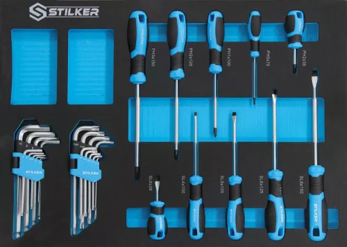 STILKER 7 fiókos szerszámkocsi, 147 szerszámmal (25128)