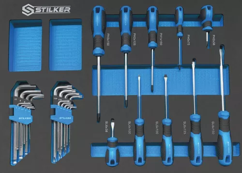 STILKER 7 fiókos szerszámkocsi, 147 szerszámmal (25128)