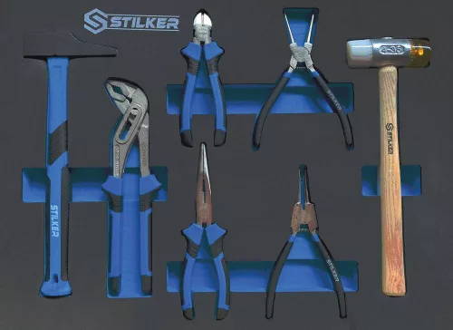 STILKER 7 fiókos szerszámkocsi, 147 szerszámmal (25128)