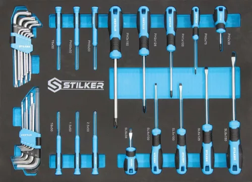 STILKER 5 fiókos szerszámkocsi, 153 szerszámmal (25130)