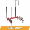 DRAKKAR mobil hidraulikus traktorkerék-emelő, 1,5 t (53049)