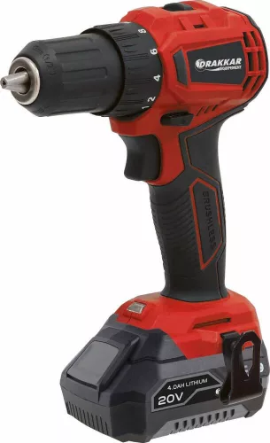 DRAKKAR szénkefementes fúró-csavarozó, 20 V, 40 Nm (55886)