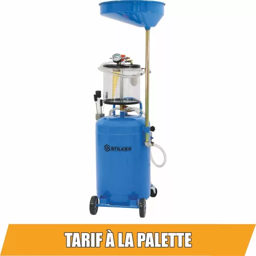 STILKER mobil pneumatikus olajleszívó és leeresztő előkamrával, 70 l (56760)