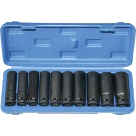   STILKER gépi hosszú dugókulcskészlet, 1/2 col, 10–24 mm, 10 db (67391)