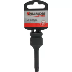 DRAKKAR gépi Torx bitdugókulcs, 1/2 col (67496)