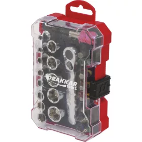 DRAKKAR dugókulcskészlet, 1/4 col, 30 db (68144)