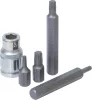 DRAKKAR Torx bitkészlet 1/2 col adapterrel fémdobozban, 10 mm szár, T20–T55, 15 db (68155)