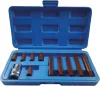STILKER XZN bitkészlet 1/2 col adapterrel PVC dobozban, 10 mm szár, M5–M12, 11 db (68169)