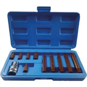   STILKER XZN bitkészlet 1/2 col adapterrel PVC dobozban, 10 mm szár, M5–M12, 11 db (68169)