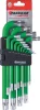 DRAKKAR hosszú mágneses Torx L-kulcskészlet, T10–T80, 13 db (68411)