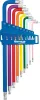 DRAKKAR extra hosszú furatos Torx L-kulcskészlet, TT10–TT50, 9 db (68425)