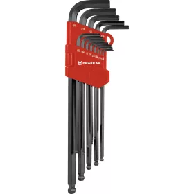   DRAKKAR extra hosszú imbuszkulcskészlet, colos, 0,05–3/8 col, 13 db (68428)