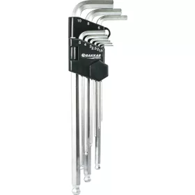  DRAKKAR extra hosszú mágneses imbuszkulcskészlet, 1,5–10 mm, 9 db (68431)