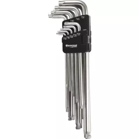   DRAKKAR extra hosszú imbusz- és Torx L-kulcskészlet, 1,5–10 mm/T10–T50, 18 db (68441)