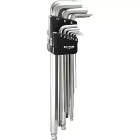   DRAKKAR extra hosszú imbusz- és Torx L-kulcskészlet, 1,5–10 mm/T10–T50, 18 db (68442)