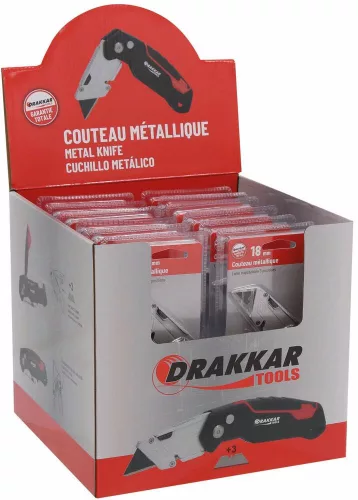 DRAKKAR fém vágókés 3 állású trapézpengével, 19 mm (68860)