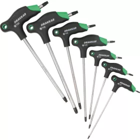   DRAKKAR Torx csavarhúzókészlet P-markolattal, T10–T45, 7 db (69035)