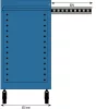 STILKER 7 fiókos szerszámkocsi, kék/szürke, 675x450x900 mm (72517)